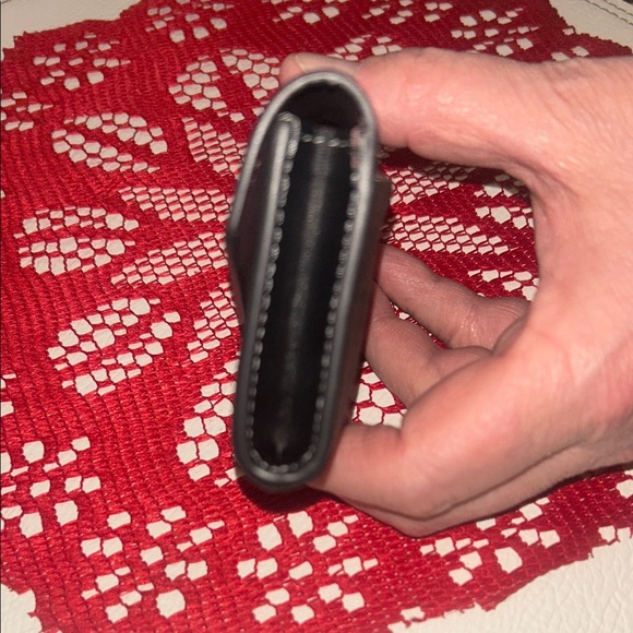 Coach Black Leather Women's Card Holder with Gold Accents - Picture 3 of 10